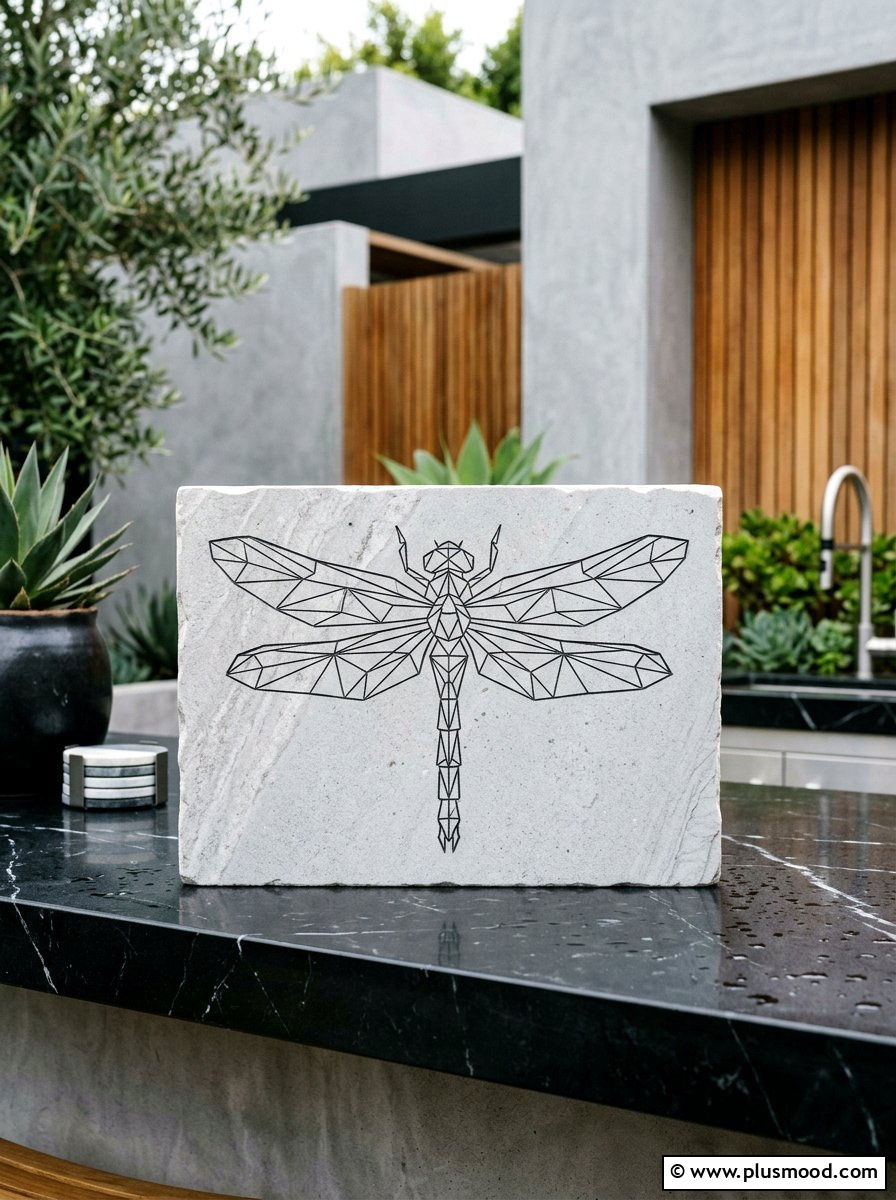 Geometric dragonfly rock patterns - 25 painted rock ideas with dragonflies