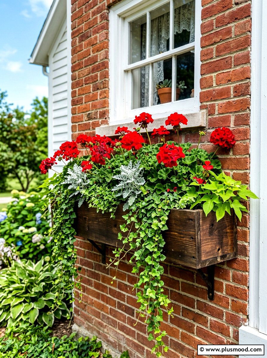 Geranium Window Box - 25 summer window box ideas for curb appeal