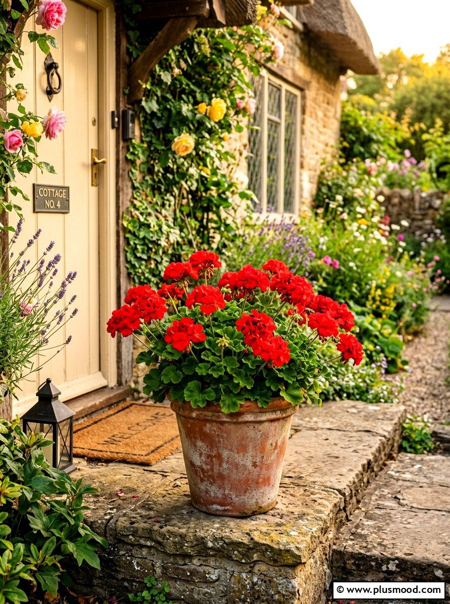 Geranium clay pot - 25 summer flower pot ideas
