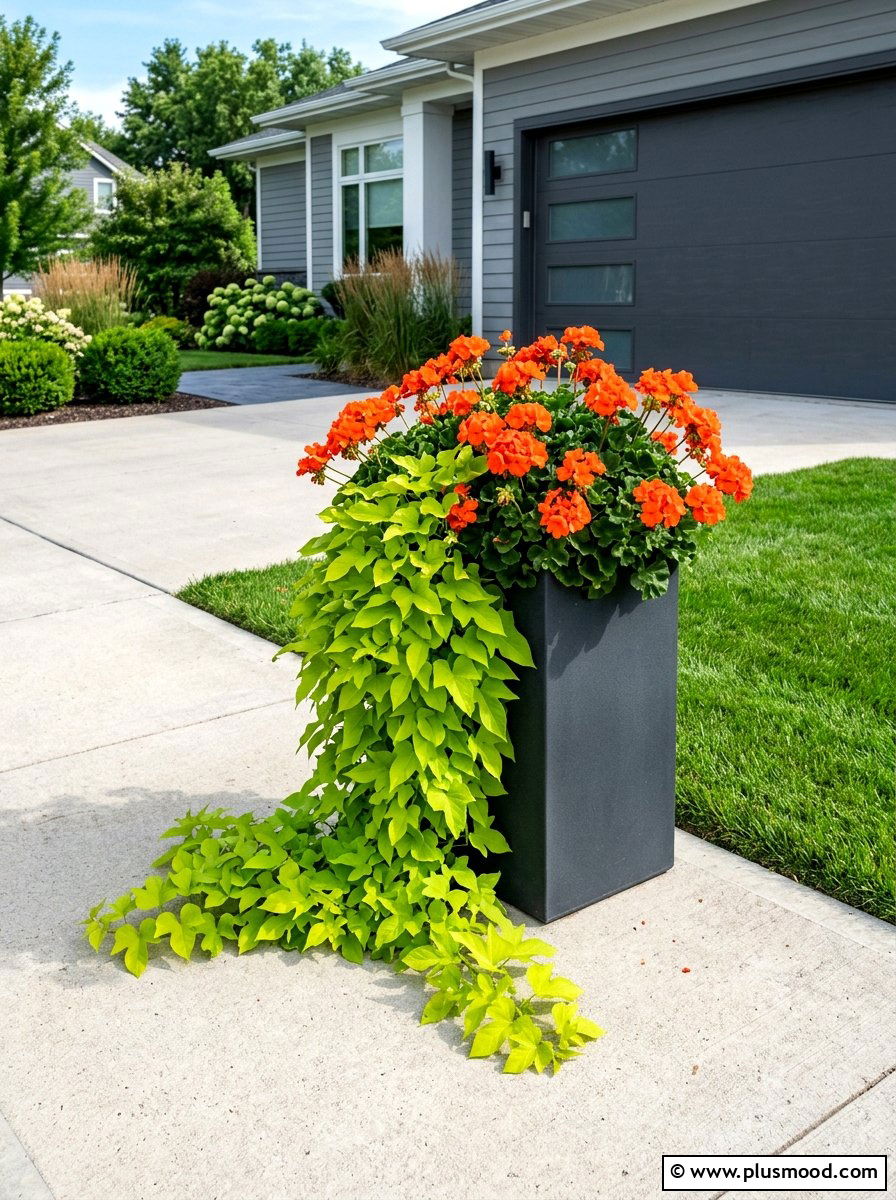 25 Summer Planters With Geraniums Ideas for Bold Color