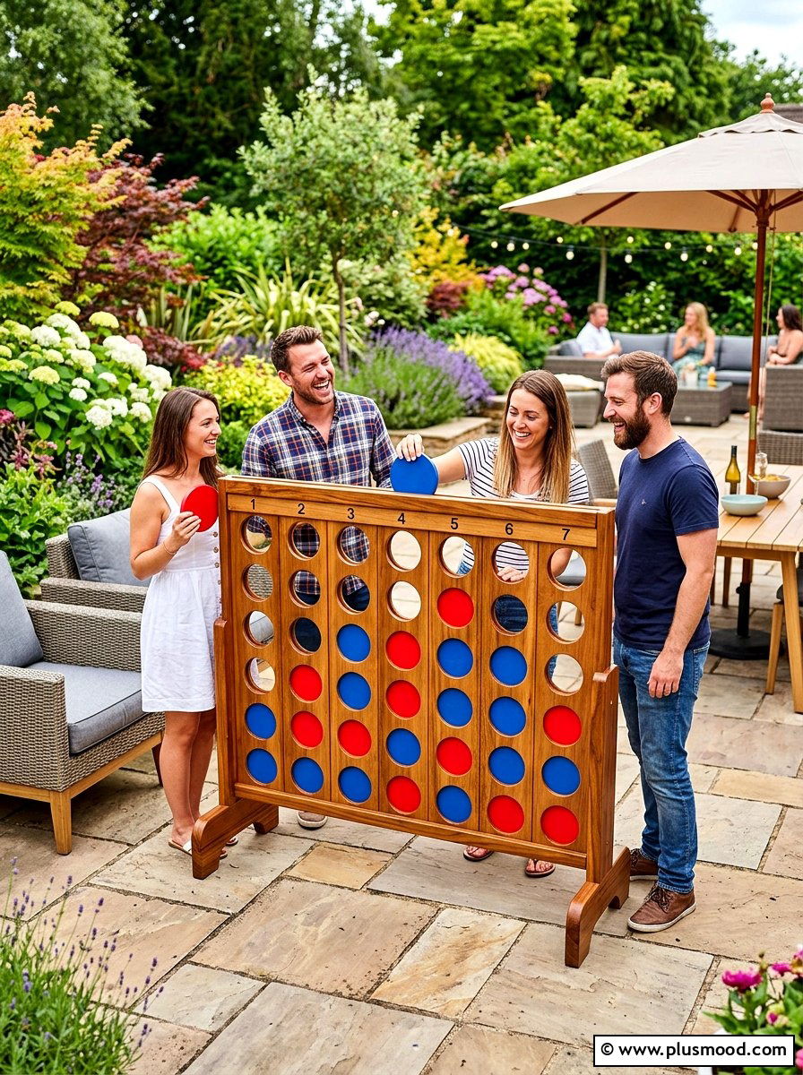 Giant Outdoor Connect Four - 25 summer backyard play area ideas