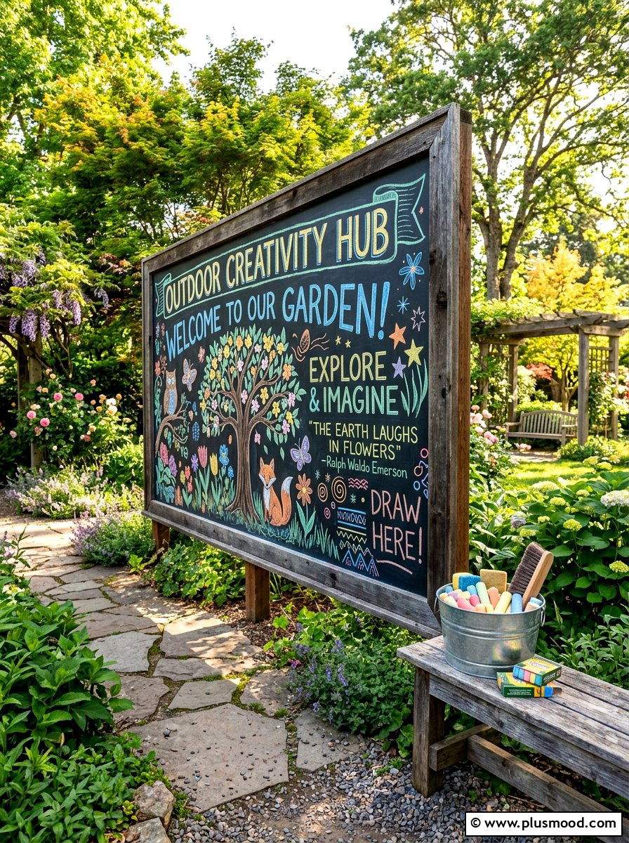 Giant chalkboard wall - 25 summer backyard ideas for kids