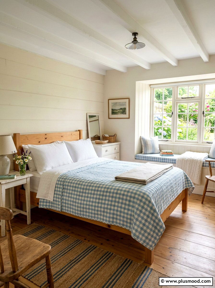 Gingham Plaid Quilt - 25 summer quilt ideas for bedroom