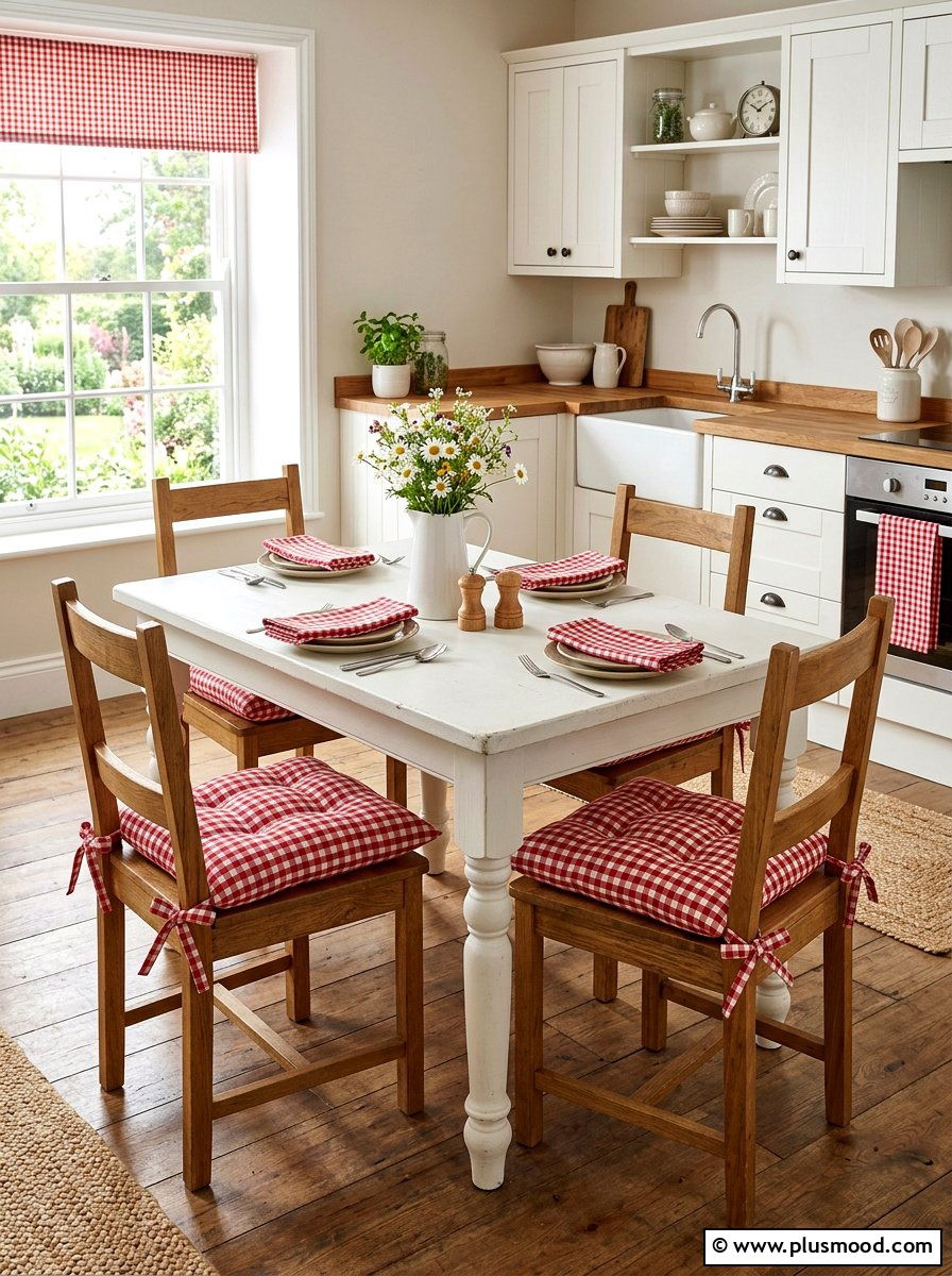 Gingham kitchen decor - 25 summer kitchen decor ideas