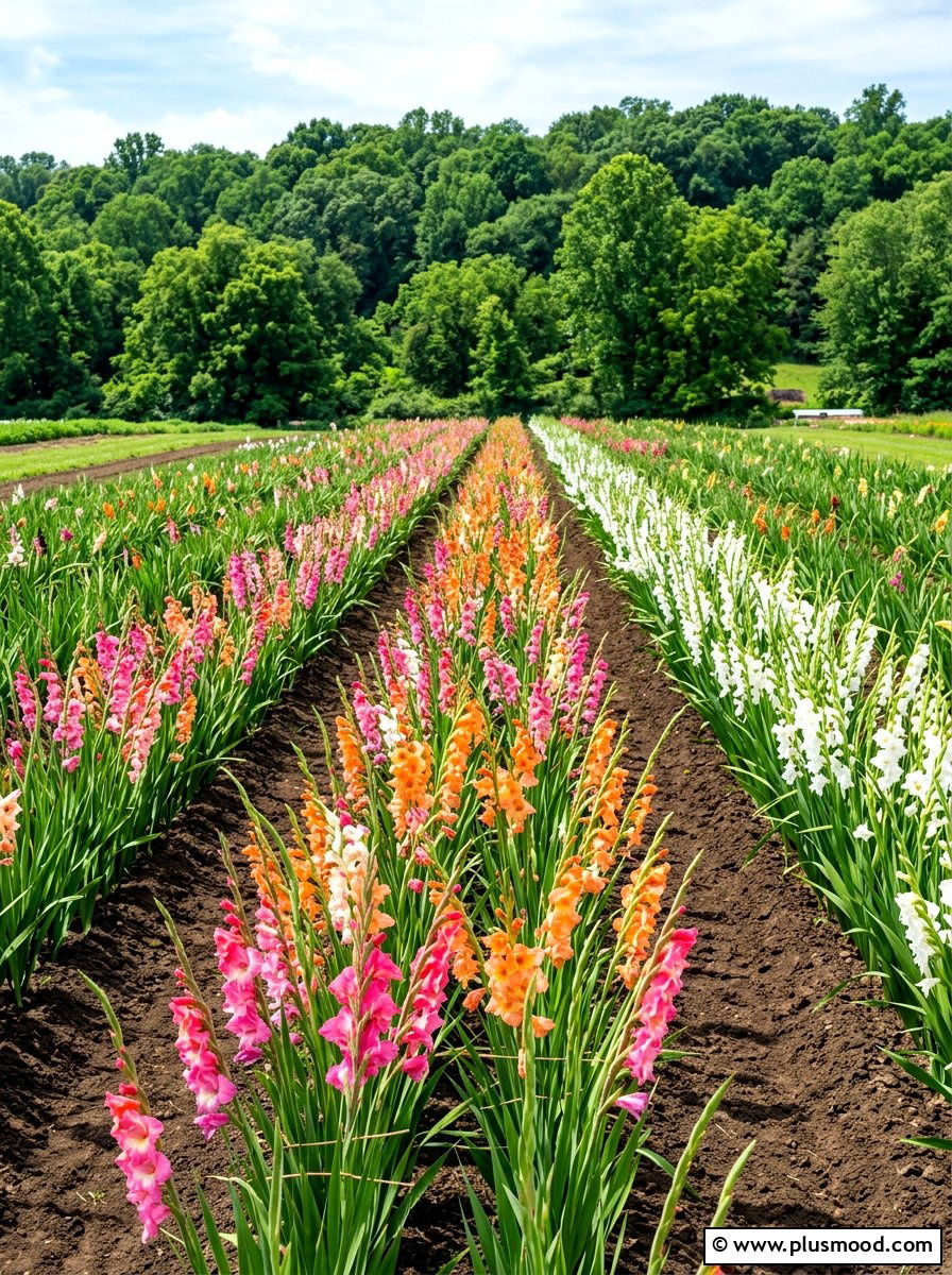 Gladiolus Row - 25 summer cutting garden ideas