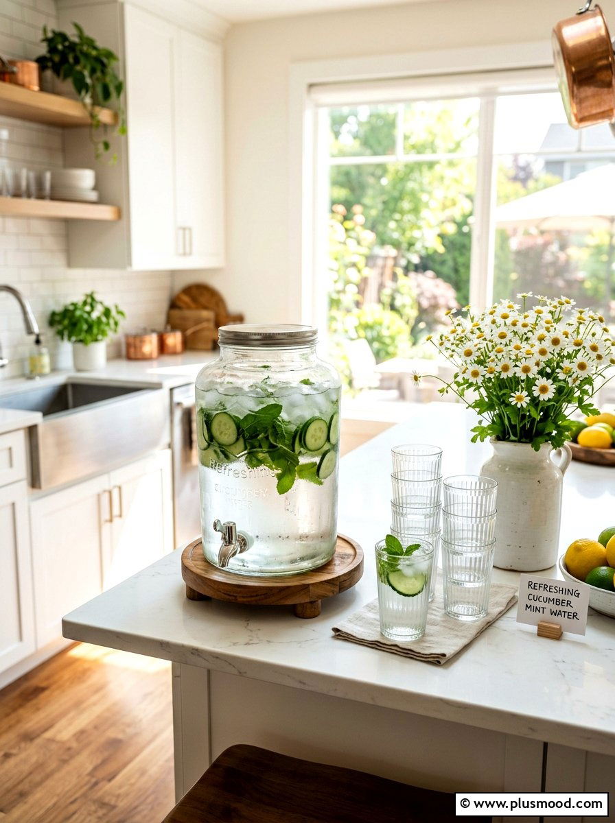 Glass Beverage Dispenser - 25 summer kitchen accessories ideas