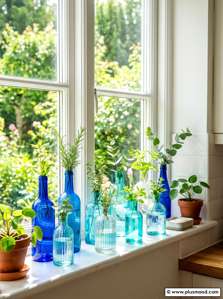 Glass Bottle Decor - 25 easy summer home decor ideas
