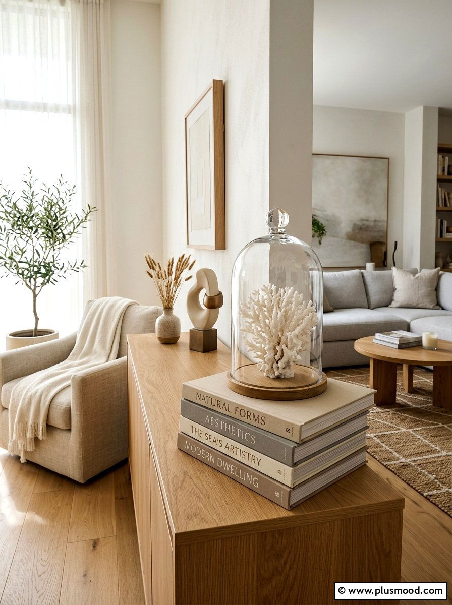 Glass Cloche Display - 25 summer coffee table decor ideas