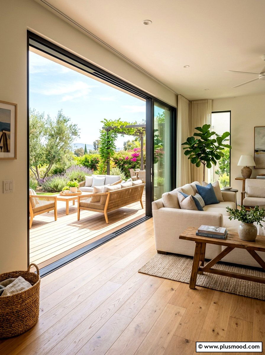 Glass Doors - 25 airy summer living room ideas
