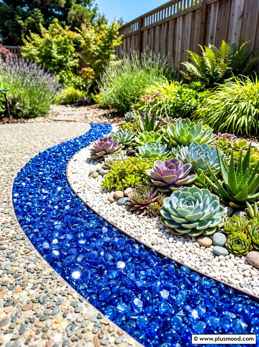 Glass Garden Edging - 25 summer garden edging ideas