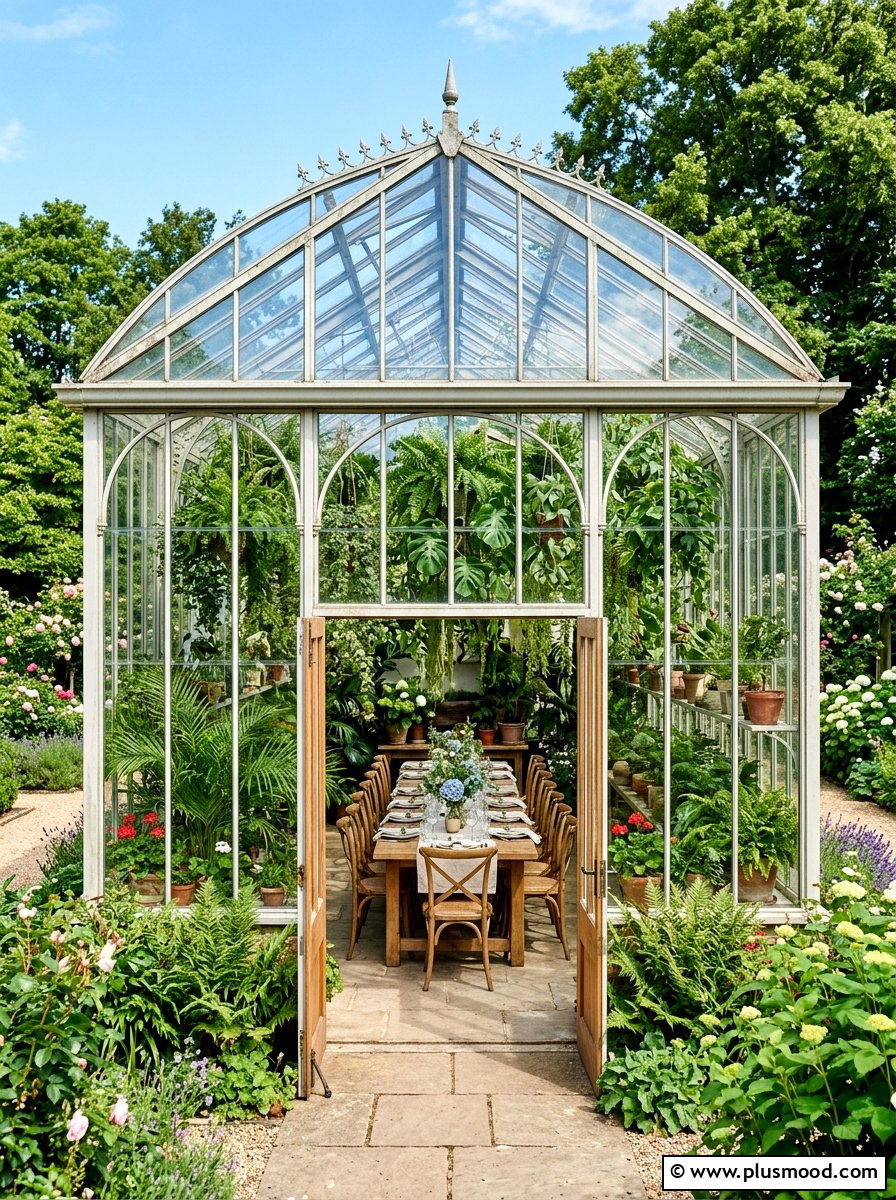 Glass Greenhouse Shade - 25 summer backyard shade ideas