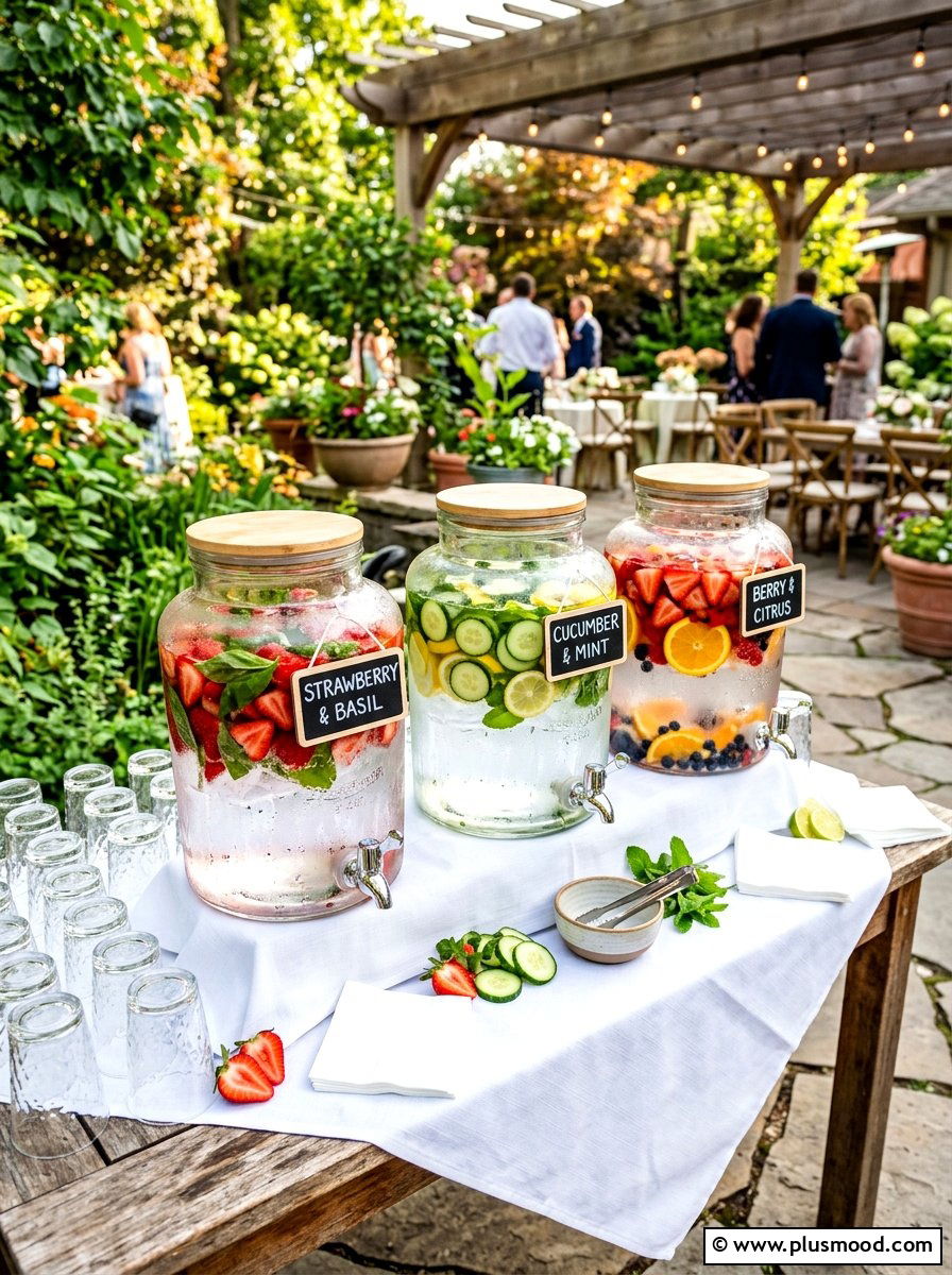Glass Infused Water Dispenser - 25 summer drink station ideas for summer