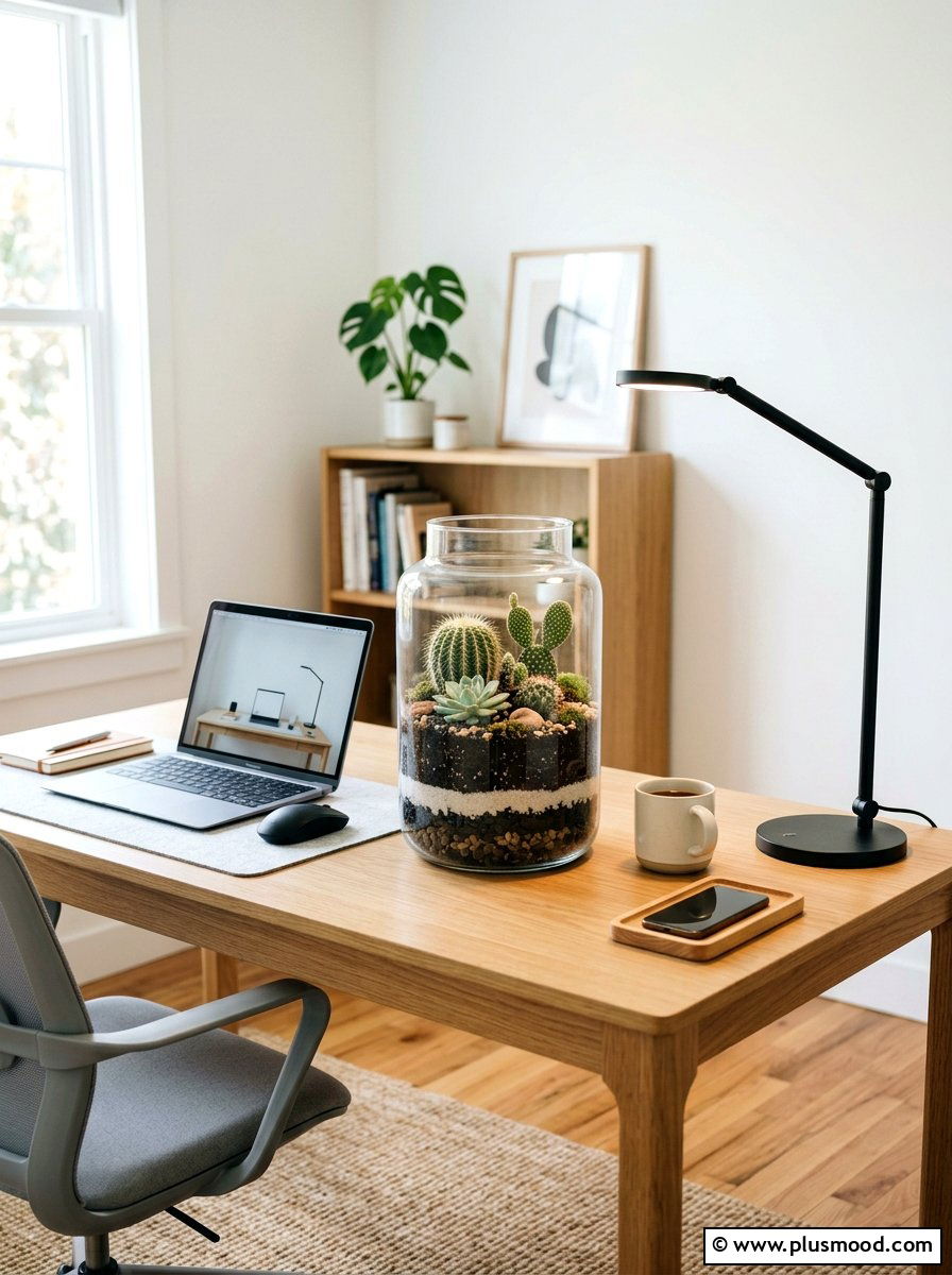 Glass Jar Cactus Garden - 25 summer cactus planter ideas