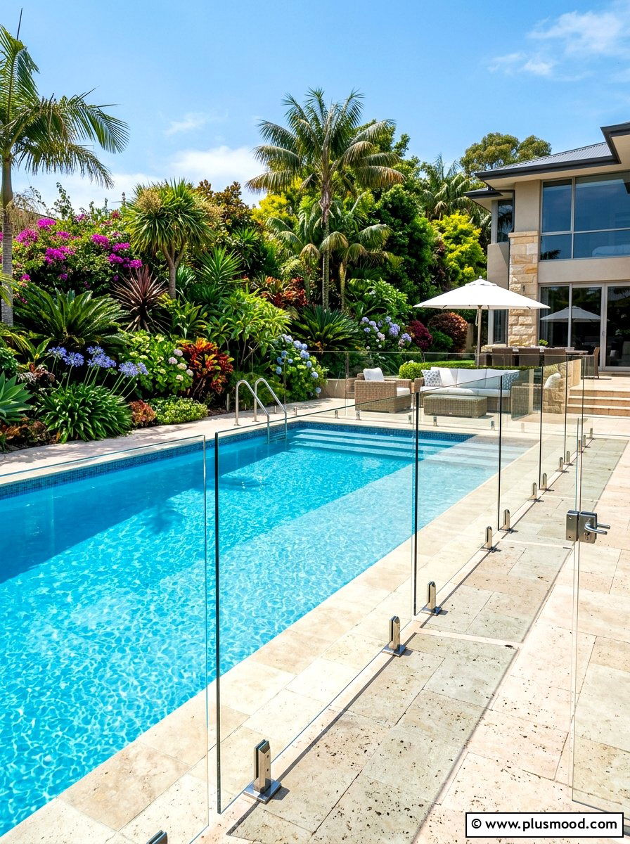 Glass Pool Fencing - 25 summer modern pool backyard ideas