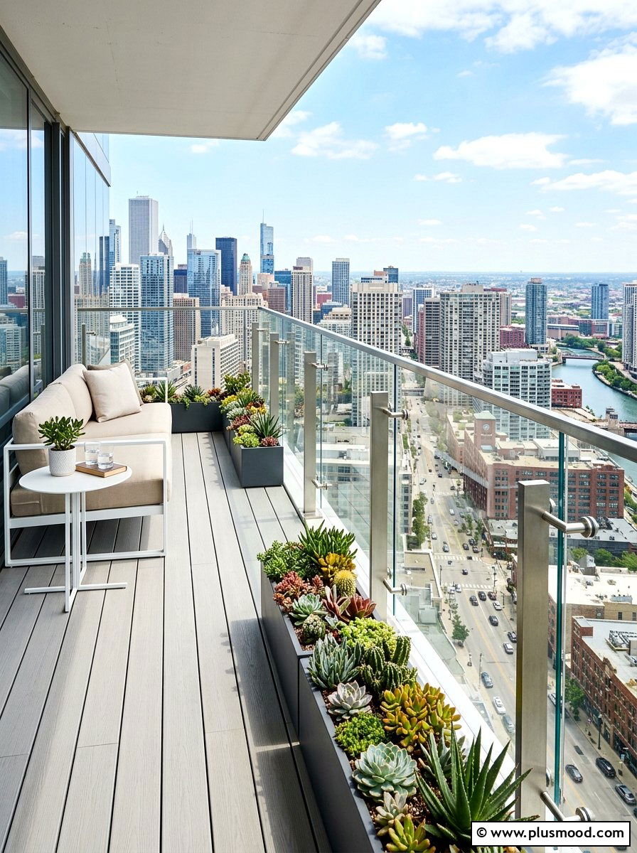 Glass Railing Balcony - 25 summer modern balcony ideas