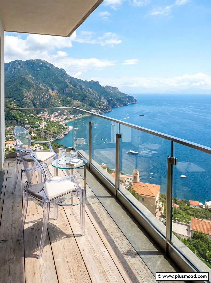 Glass Railing Decor - 25 summer tiny balcony ideas