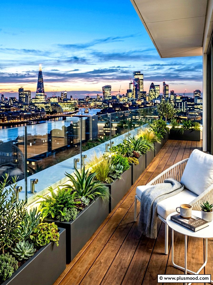 Glass Railing Decor - 25 summer condo balcony ideas