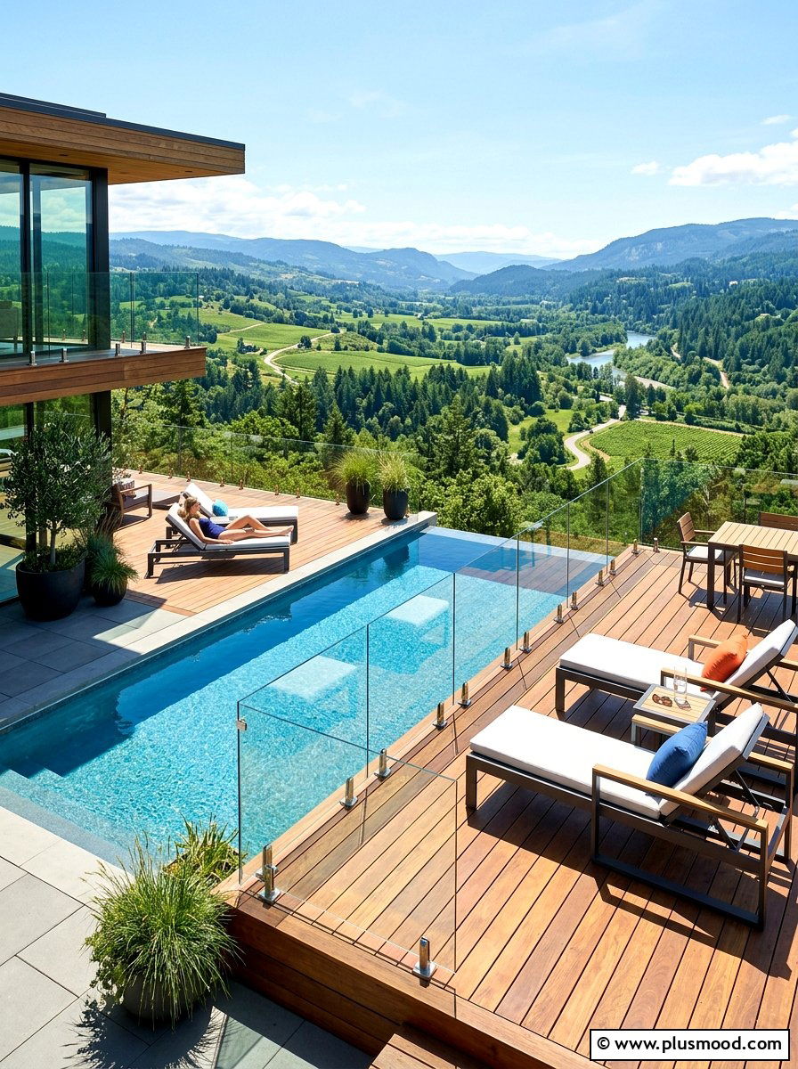 Glass Railing Pool Deck - 25 summer pool deck ideas