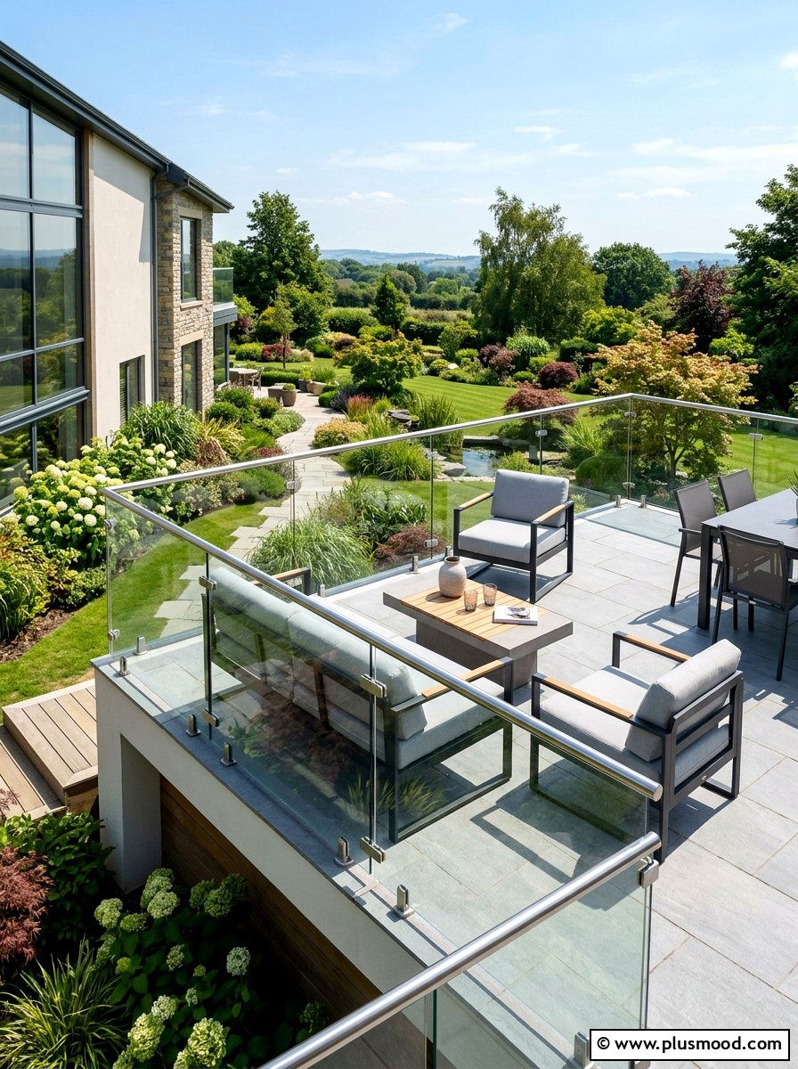 Glass Railing Raised Deck - 25 small backyard ideas with raised patio
