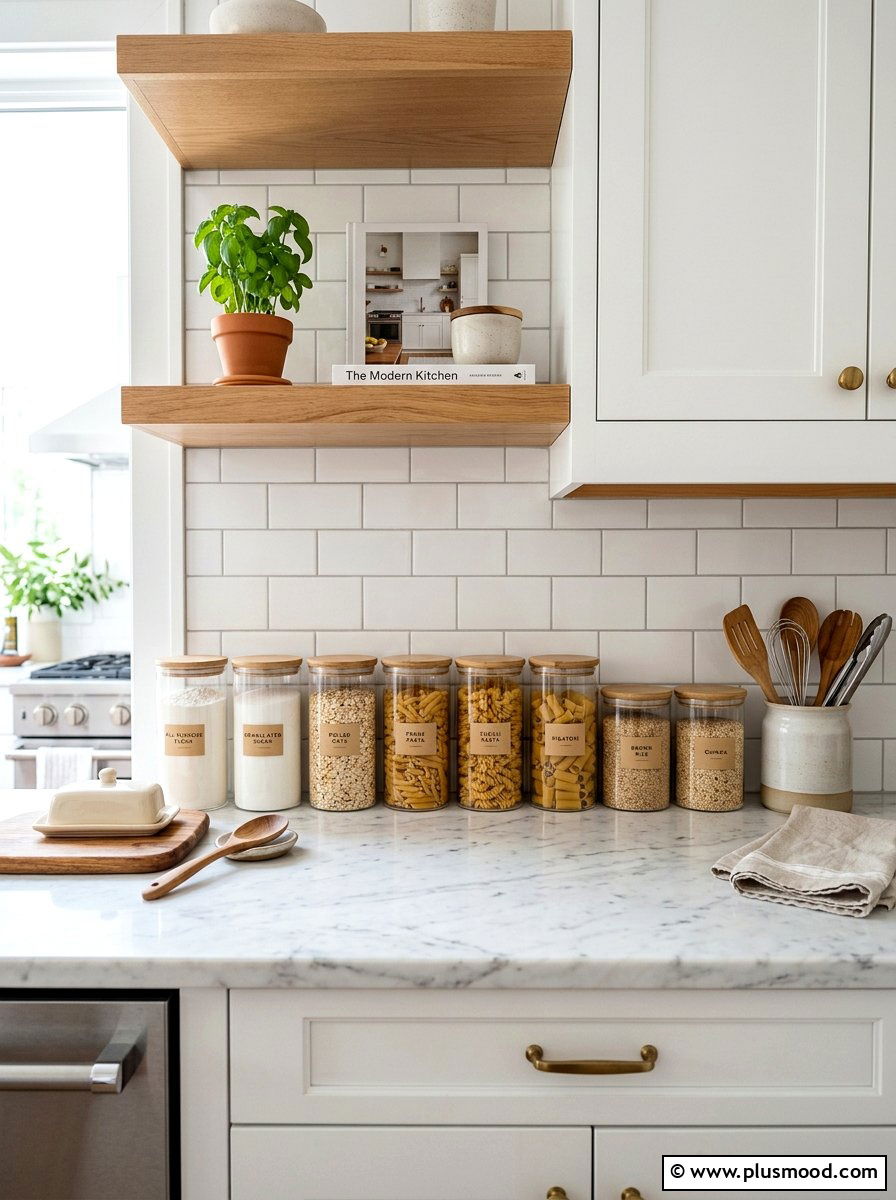 Glass Storage Jars - 25 best summer kitchen decor ideas