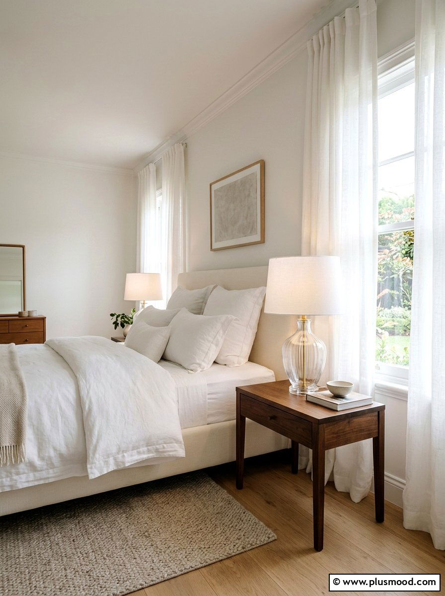 Glass Table Lamp - 25 summer bedroom ideas on a budget