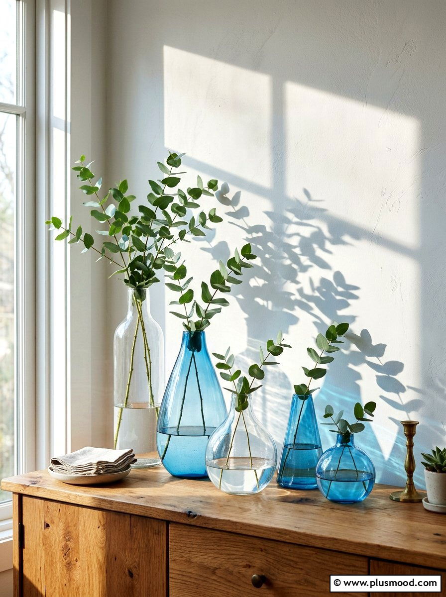 Glass Vase Display - 25 beautiful summer home decor ideas