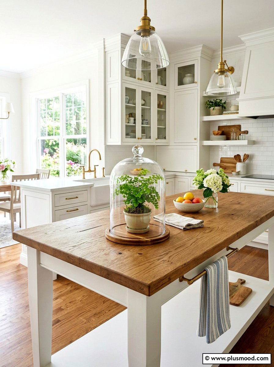Glass cloche summer display - 25 summer kitchen centerpiece ideas