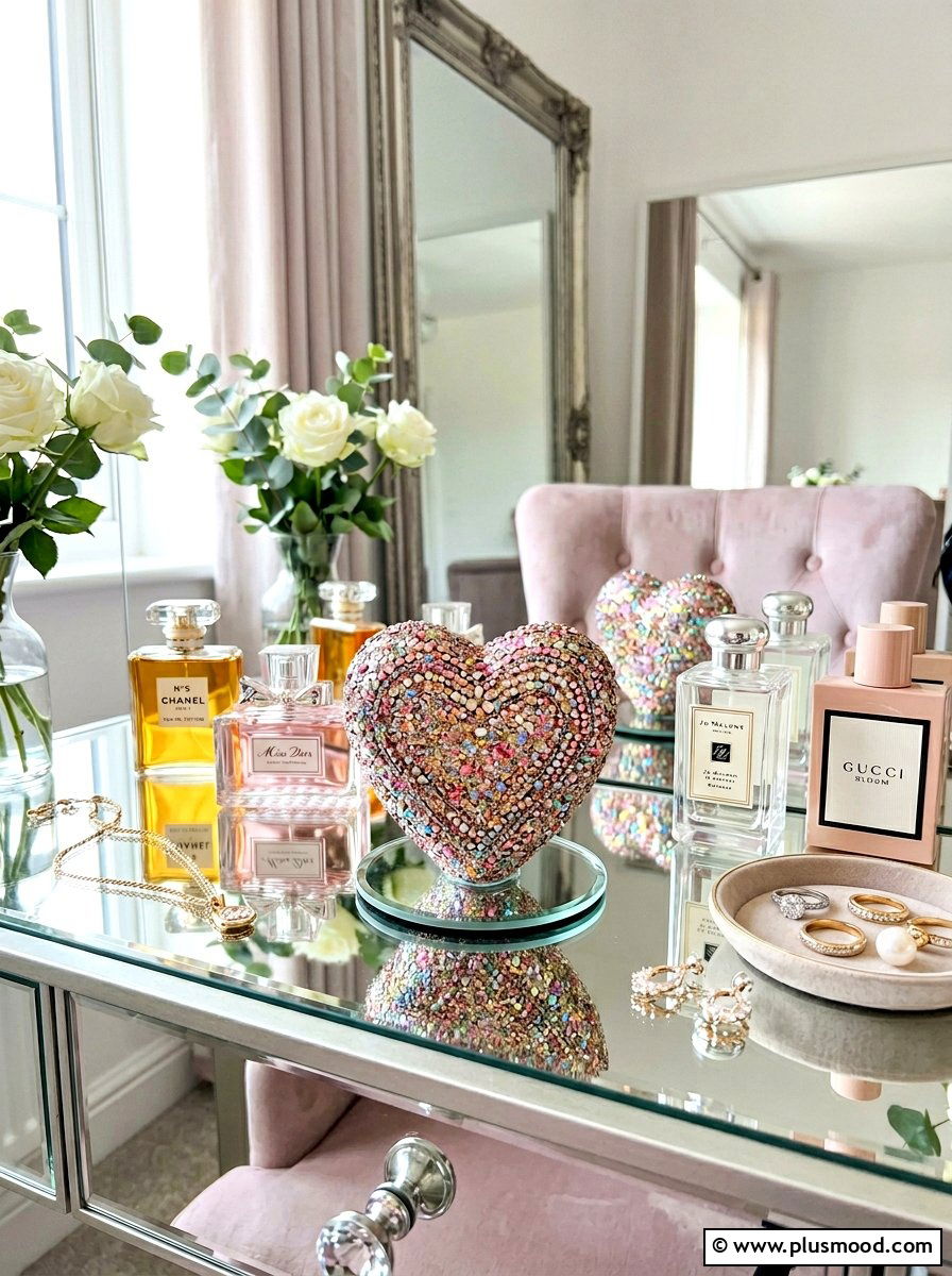Glitter Heart Stone Paint - 25 painted rock ideas with hearts