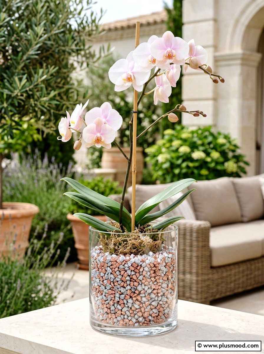 Glitter decorative stones - 25 painted rock ideas for potted plant display