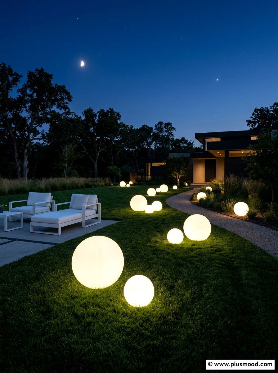 Globe Lights - 25 summer garden lighting ideas