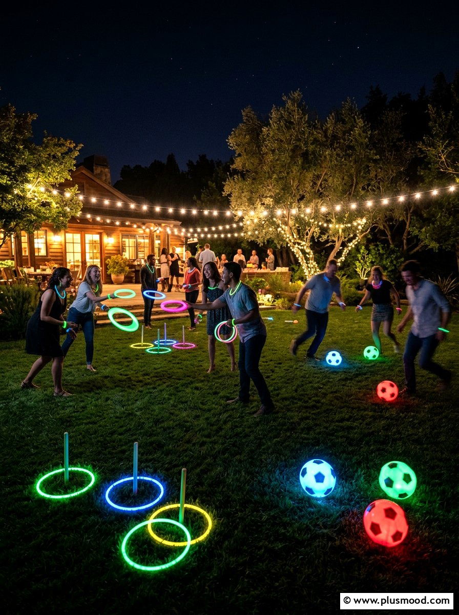 Glow In The Dark Backyard Games - 25 summer backyard family fun ideas