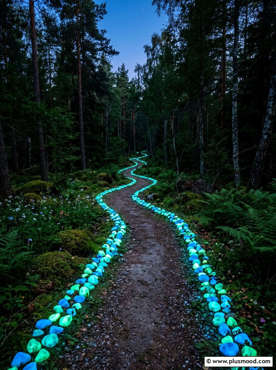 Glow In The Dark Rock - 25 painted rock ideas for pathway markers
