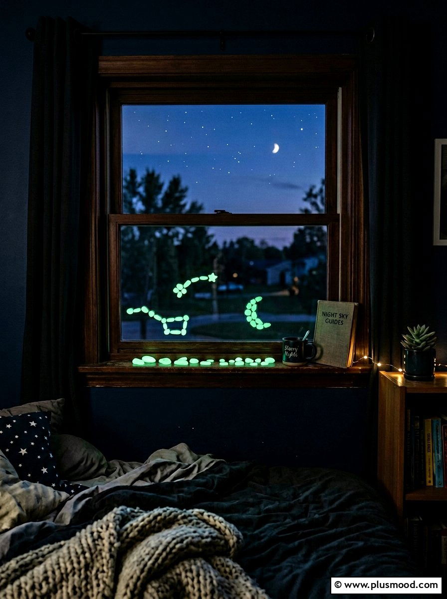 Glow In The Dark Stones - 25 painted rock ideas for window sill display