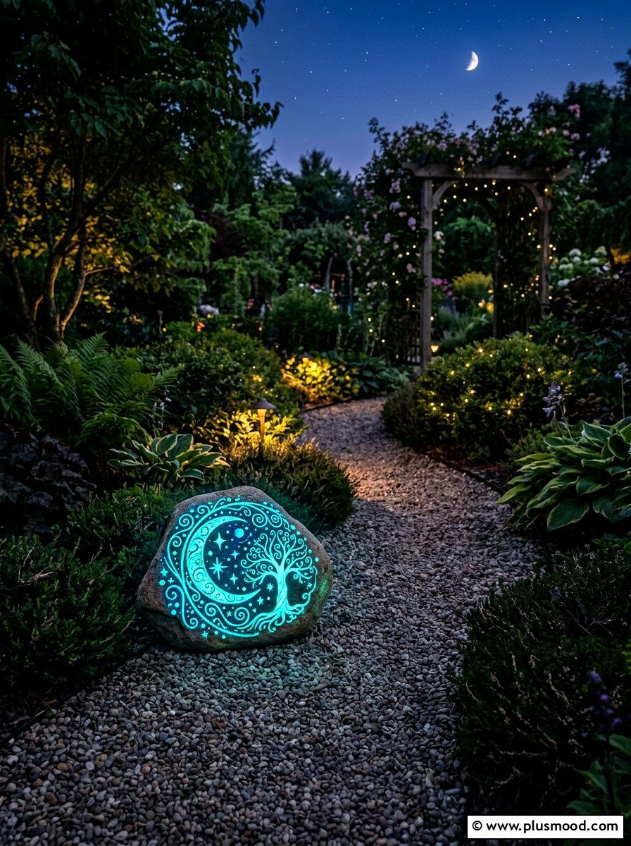 Glow In The Dark - 25 painted rock ideas for koi pond decor