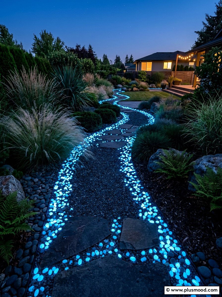Glow stones for walkways - 25 summer outdoor lighting ideas for parties