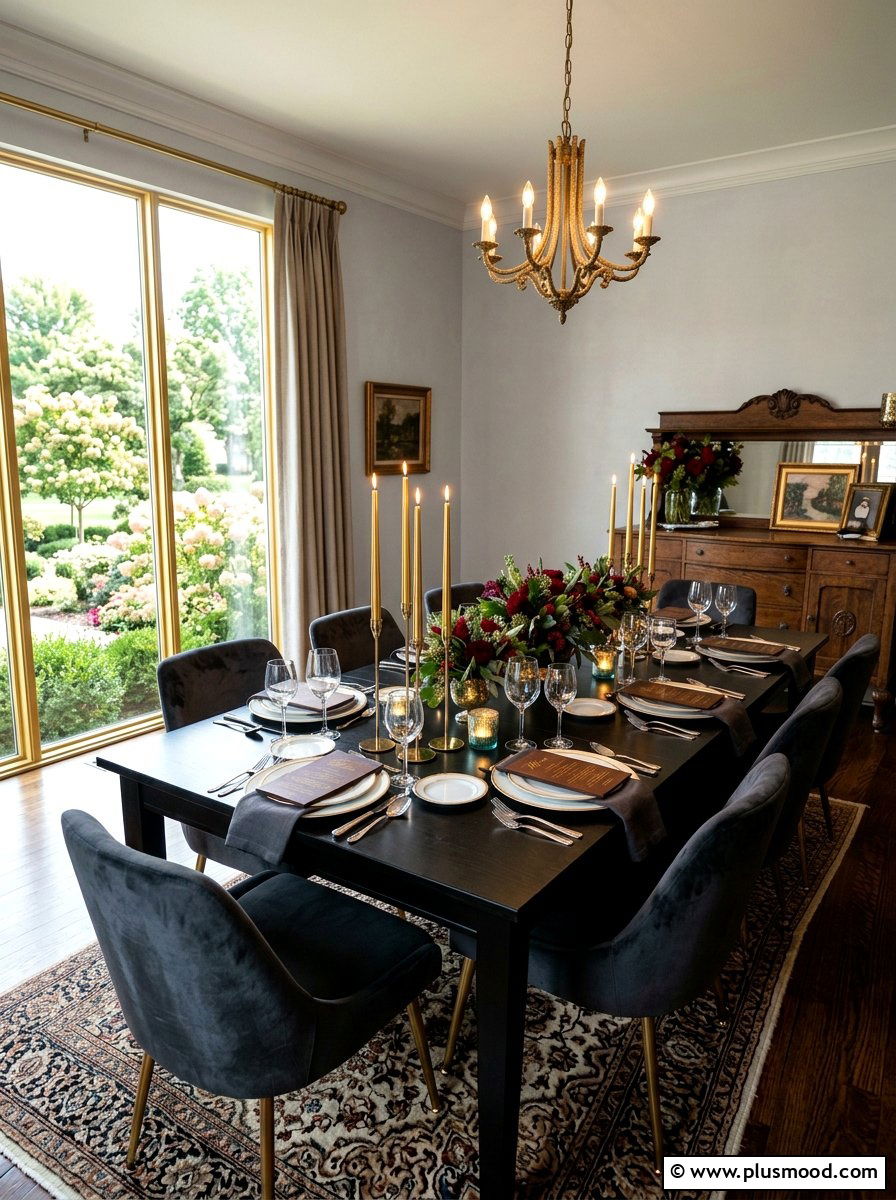 Gold Candle Holders - 25 summer to fall table decor ideas