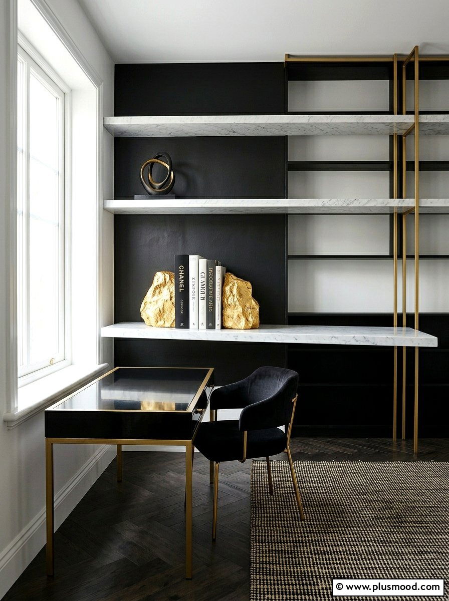 Gold Leaf Rock - 25 painted rock ideas for bookend decor