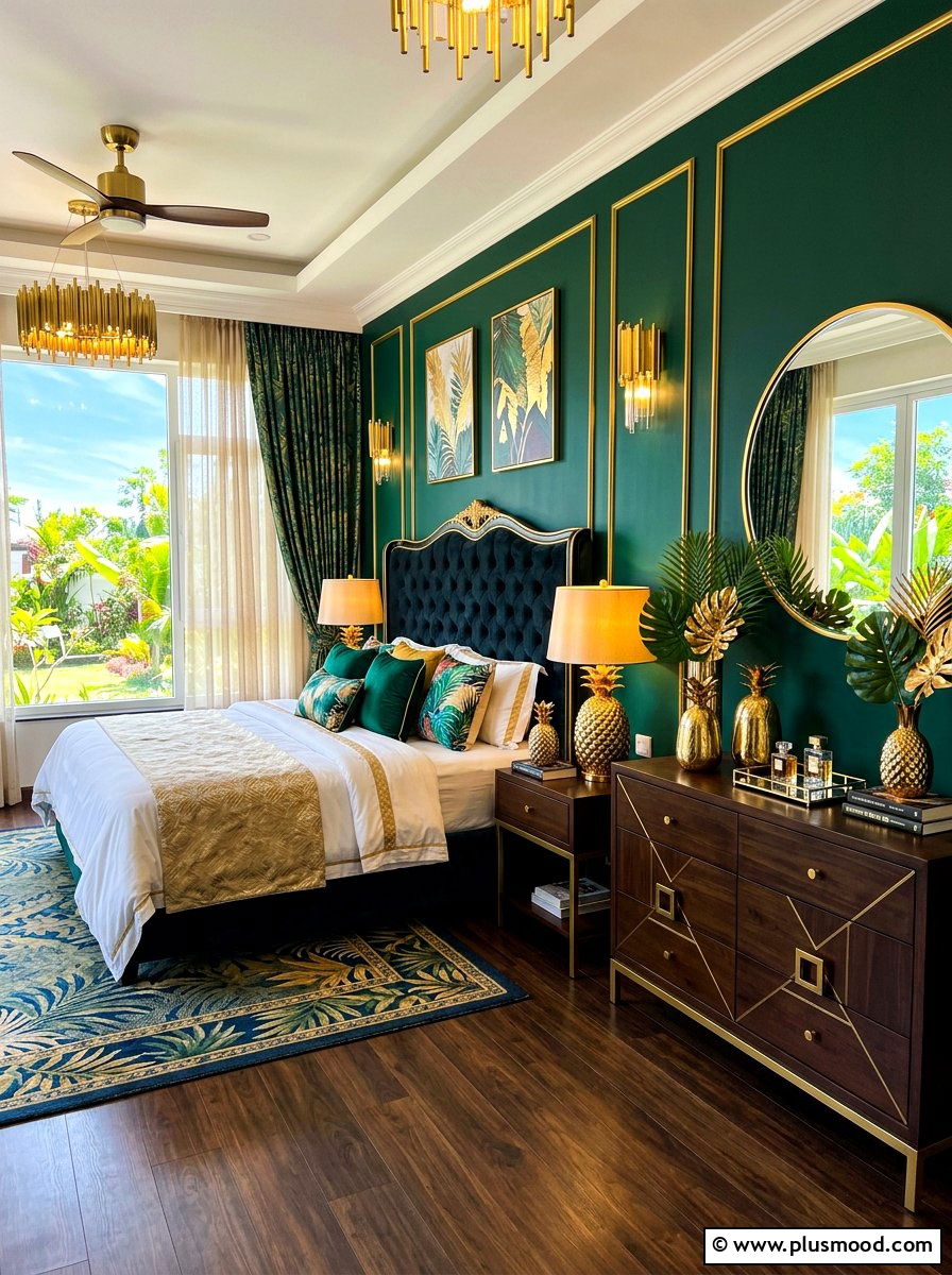 Gold Pineapple Decor - 25 summer tropical bedroom ideas