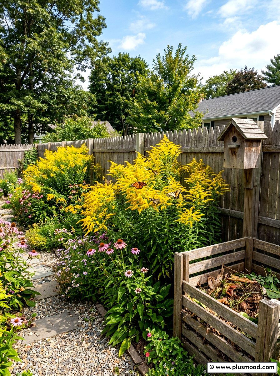 Goldenrod Wildlife Habitat - 25 summer native plant landscaping ideas