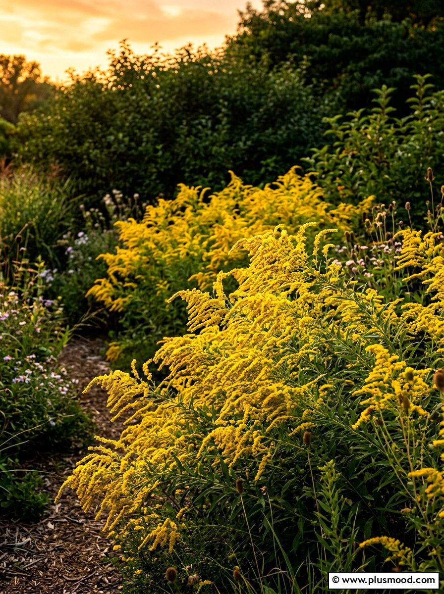 Goldenrod garden patch - 25 late summer flower bed ideas