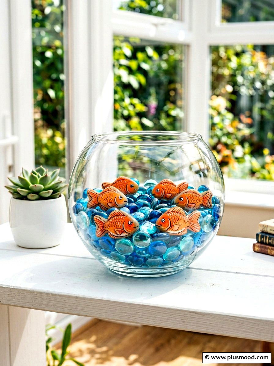 Goldfish Rock Painting - 25 painted rock ideas with fish design