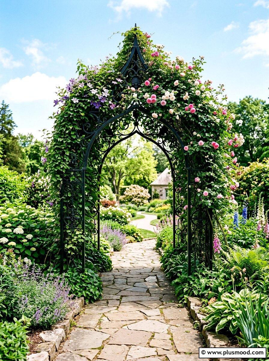 Gothic Pointed Arch - 25 summer garden trellis ideas