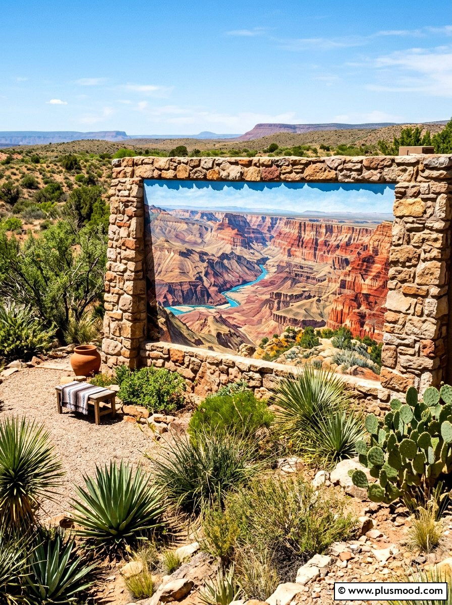 Grand Canyon View - 25 painted rock ideas with landscapes