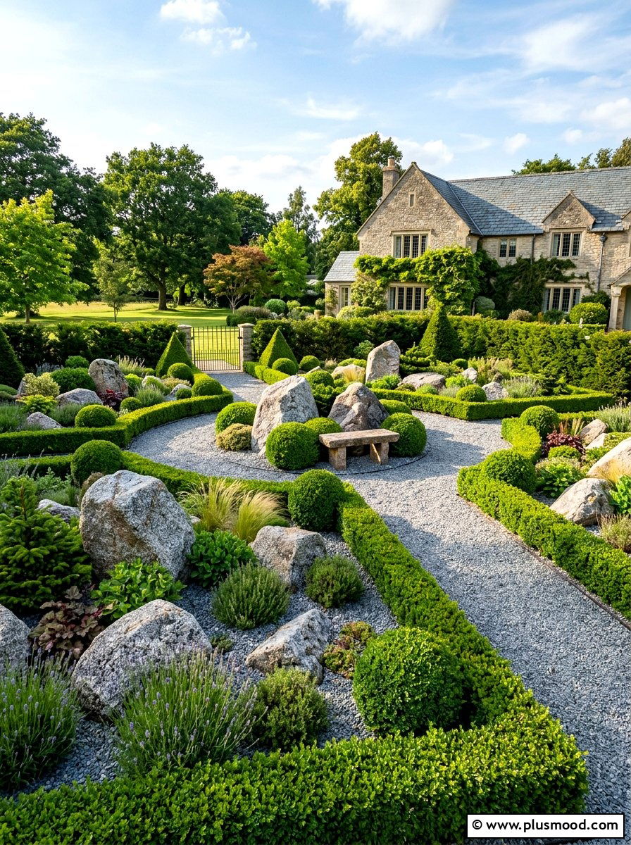 Granite Rock Garden - 25 small backyard ideas with rock garden