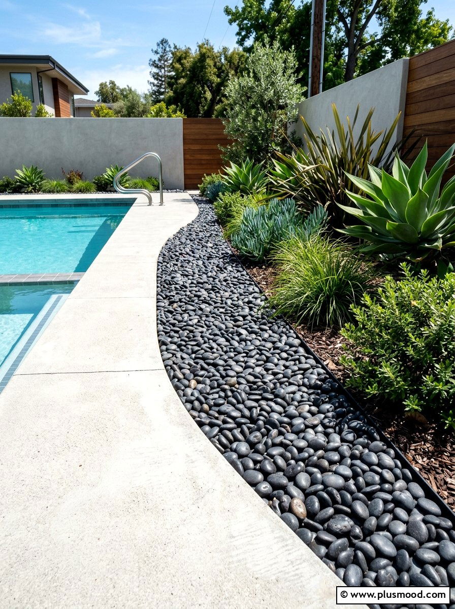 Gravel And Stone Pool Border - 25 pool landscaping ideas for Texas homes