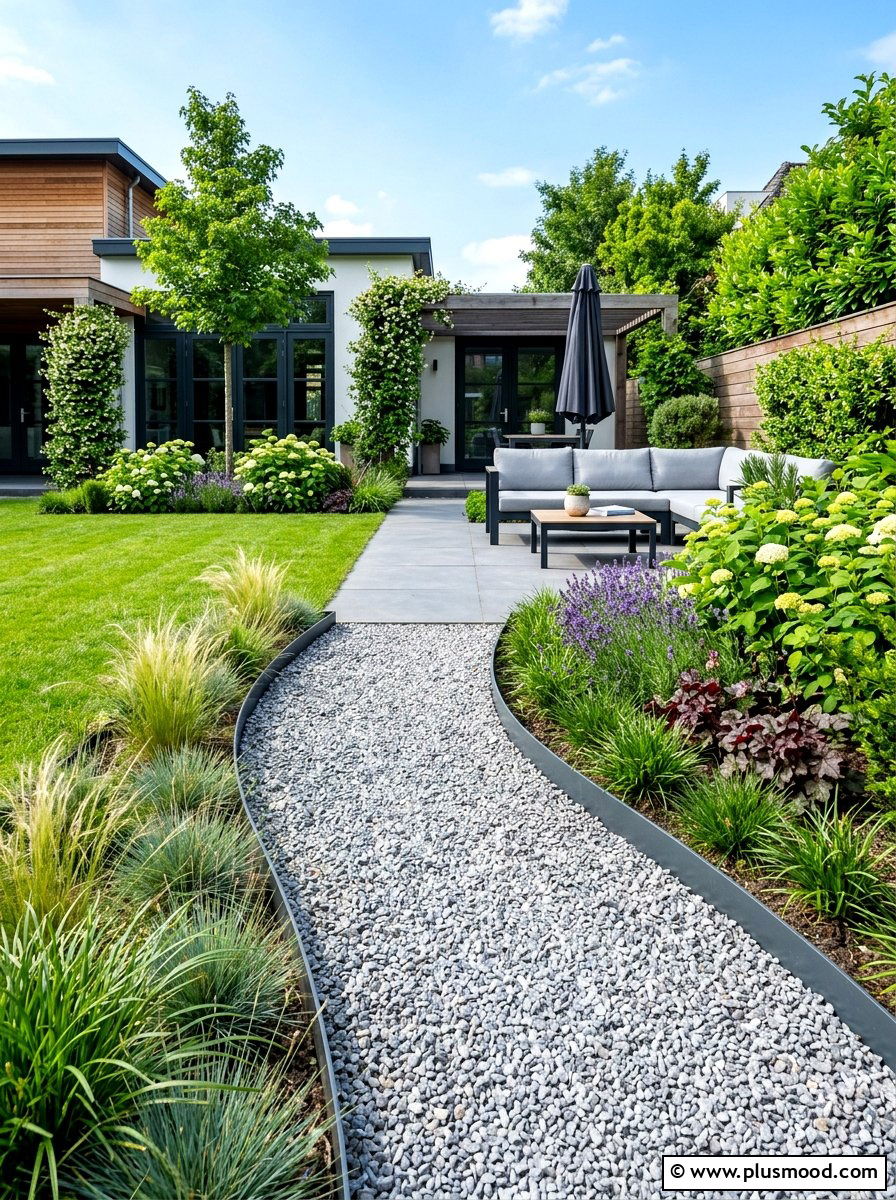Gravel Garden Path - 25 summer low maintenance garden ideas