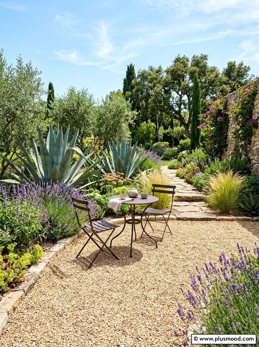 Gravel Garden Patio - 25 summer Mediterranean patio ideas