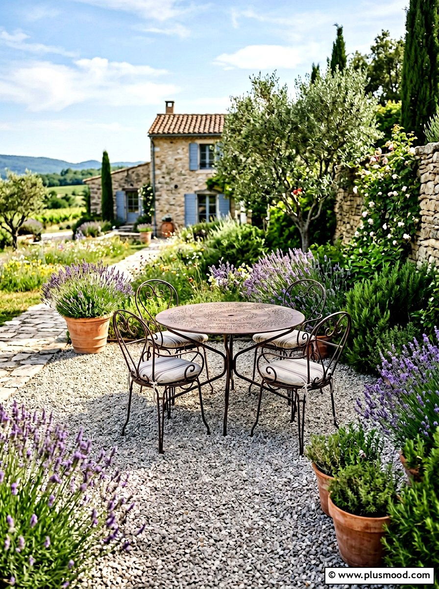 Gravel Ground Dining Zone - 25 small backyard ideas with dining area