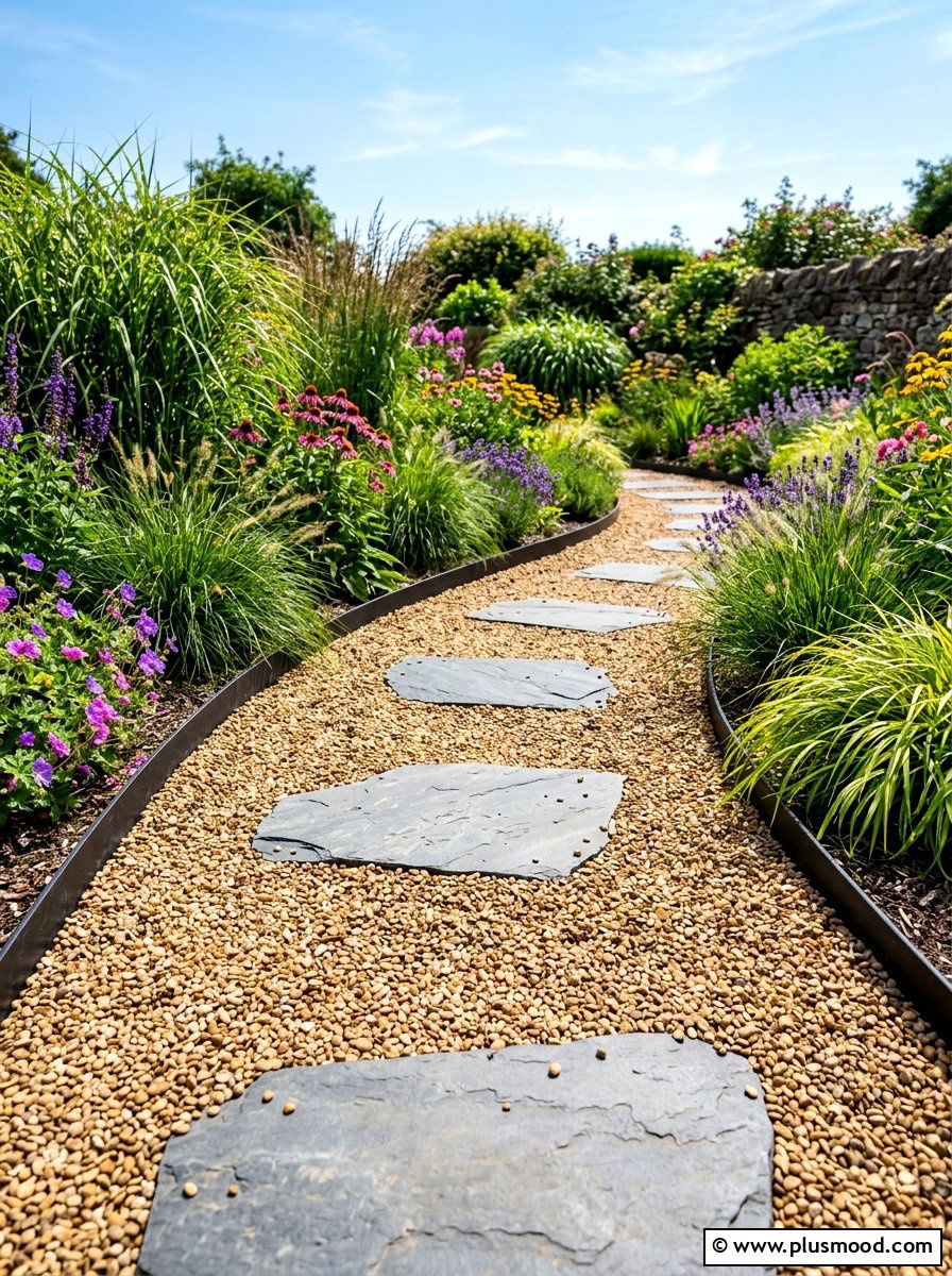 Gravel Path - 25 summer front yard curb appeal ideas