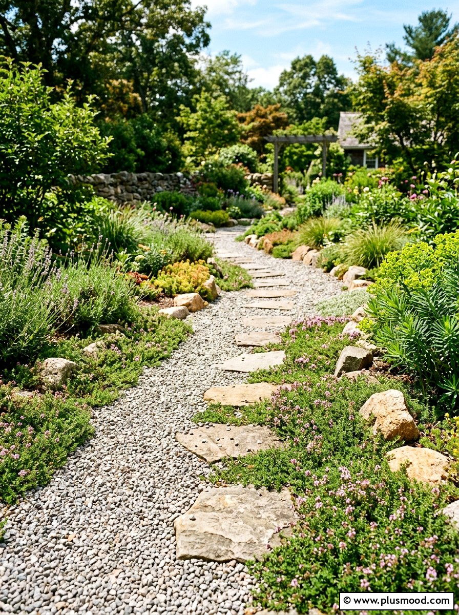 Gravel Path Habitat - 25 small backyard ideas with butterfly garden